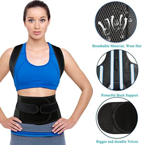 Back Brace Posture Corrector for Women and Men, Relief for Waist, Back and Shoulder Pain, Adjustable and Breathable, Improve Posture S(24"-29") - Image 4