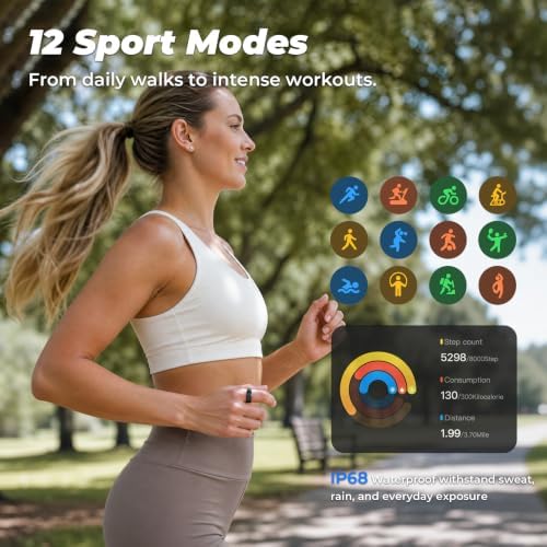 Smart Ring Wearable Health Metrics Monitor, Black, Size 10 - Image 4