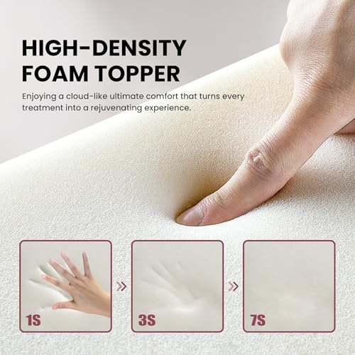 Lash Bed Foam Topper, Massage Table High-Density Foam Mattress Topper, Ergonomic Curved Lash Bed Cushion for Beauty Salon - Image 4