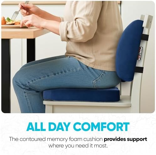 FORTEM Seat Cushion & Lumbar Support for Office Chair, Wheelchair, Car - Image 5