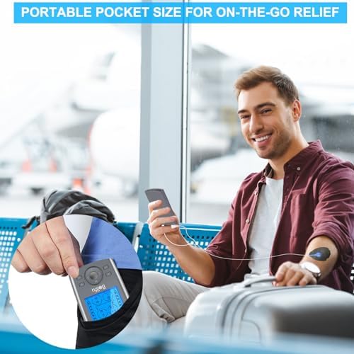 Belifu Dual Channel TENS EMS Unit 24 Modes Muscle Stimulator for Pain Relief Therapy, Electronic Pulse Massager Muscle Massager with 10 Pads, Dust-Proof Drawstring Storage Bag, Fastening Cable Ties - Image 5