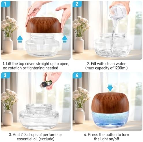 Water-Based Purifier Air Washer, Air Revitalizer & Freshener, Air Fresher with 7 LED Color Changing Light for Rooms (DarkYellow) - Image 4