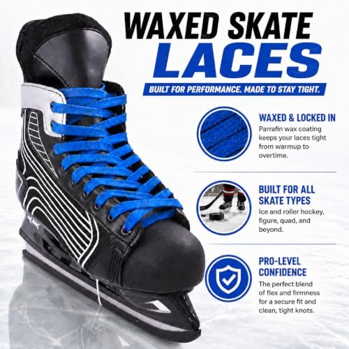 Rollerex Gladiator Waxed Skate Laces (Multiple Size & Color Options) - Quad, Ice, Roller, More - Image 2