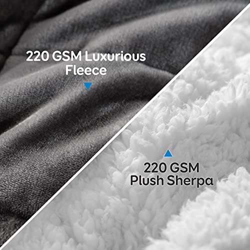 Cottonblue Sherpa Fleece Weighted Blanket 15lbs for Adults Twin Size 48x72 - Image 2