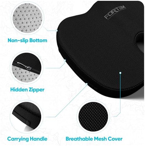FORTEM Seat Cushion & Lumbar Support for Office Chair, Wheelchair, Car - Image 4