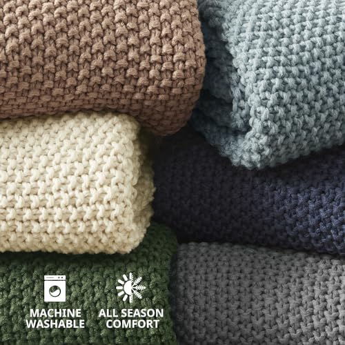 INK+IVY Bree Knit All Season Throw Blanket for Sofa, 50 x 60, Brown - Image 5