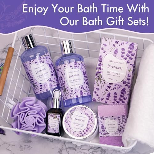 Gifts for Women Lavender Gift Basket for Women Relaxing Bath Gift Basket - Image 6