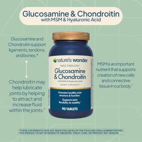Nature's Wonder Triple Strength Glucosamine Chondroitin MSM, 90 Tablets - Image 3