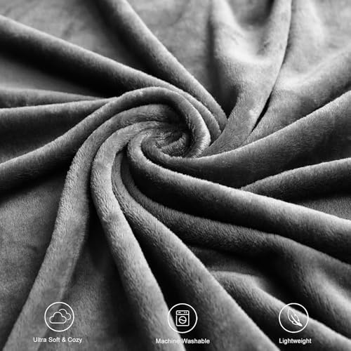 TASTHROW Grey Throw Blanket 60x80 Inches - Image 3