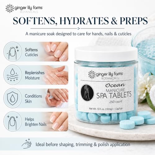 Ginger Lily Farms 250ct Manicure Spa Tablets, Ocean Scent - Image 4