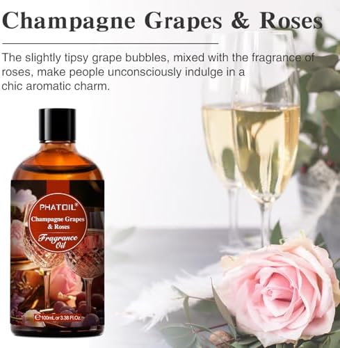 Champagne Grapes Roses Fragrance Oil for Diffuser Aromatherapy 3.38FL.OZ - Image 2