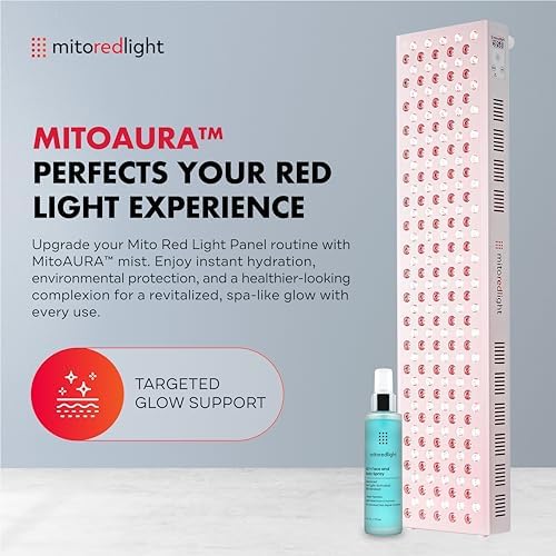 Mito Red Light – MitoMAX 2.0 Red Light Panel – Red Light Therapy for Face and Neck – Red Light & Near Infrared Red Light Therapy – At-Home Red Light Therapy for Body - Image 5