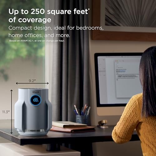Shark NeverChange Compact Pro Air Purifier 2 pack, HP0712GY1, Dark Grey - Image 5