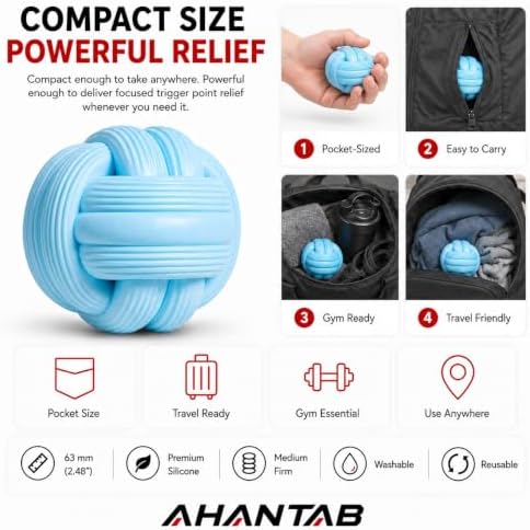 Trigger Point Massage Ball, 63mm Silicone Deep Tissue Massage Ball - Image 4