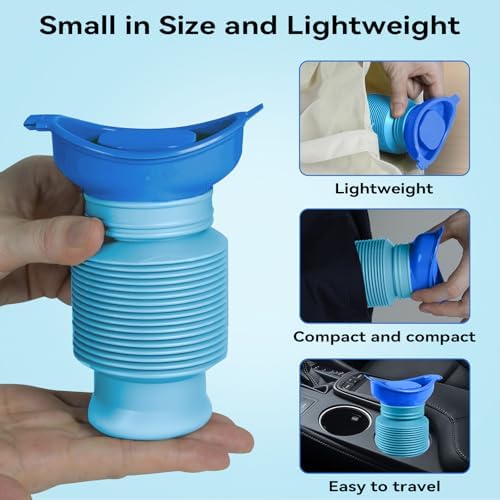 Pee Bottles for Men, Adjustable Emergency Urinal 750ml, Car Pee Bottle for Men and Women, Portable Toilet for Car, Shrinkable Personal Mobile Toilet,Urine Bottle, Travelling, Traffic Jams & Hiking - Image 4