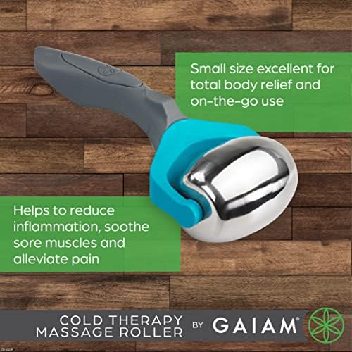 Gaiam Restore Cold Therapy Massage Roller - Easy-Glide Ball Roller with Sure-Grip Handle - Muscle Massage Tool to Help with Sore Muscles, Neck, and Back Pain - Compact and Lightweight, (Pack of 12) - Image 3