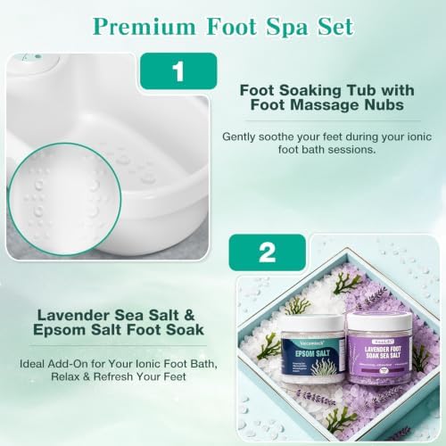 Ionic Foot Bath Detox Machine with 2 Ionic Arrays & Epsom Salt - Image 6