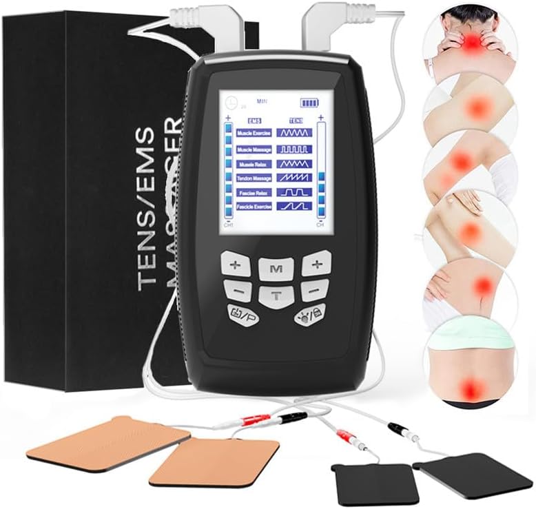 TENS Unit Muscle Stimulator for Pain Relief, Dual Channel EMS Massager Device with LCD Display, Meridian Pulse Massage Patch for Home Use Full Body Cervical Spine Lumbar Shoulder Muscle - Image 2
