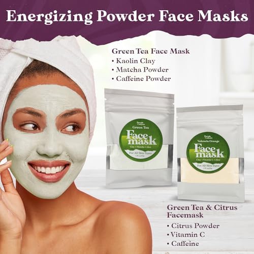 Purple Canyon Green Tea Spa Gift Set – 6-Piece Self Care Box with Bath Bombs, Face Masks, Body Butter & Spa Socks – Energizing Skincare Kit with Caffeine & Citrus for Women - Image 4
