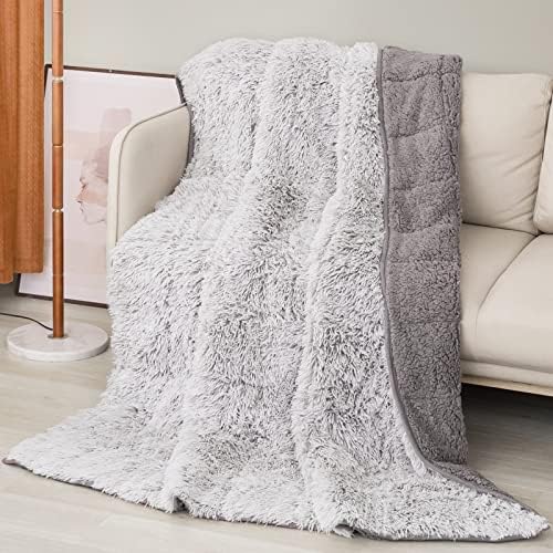 Cottonblue Weighted Blanket 15 lbs for Adult Queen Size 60x80in Soft Sherpa by Cottonblue