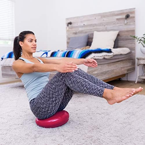 ProsourceFit Core Balance Disc, Inflatable Wobble Cushion with Hand Pump, Dual-Textured Non-Slip Surface for Core, Balance, and Stability Training, 14-inch - Image 2