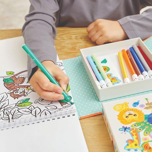 Tiger Tribe Zoo Coloring Set for Kids - Includes Stickers & Markers, Travel-Friendly Storage, Perfect Arts & Crafts Gift - Image 5