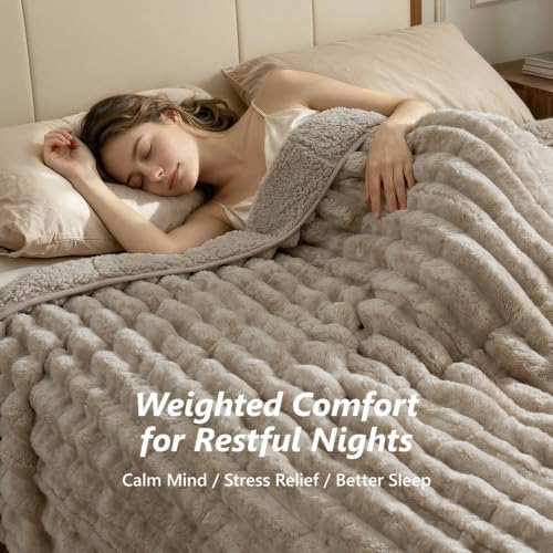 Mr. Sandman Weighted Blanket for Adults, Queen Size 60 x 80 Inches, 20 lbs - Image 4