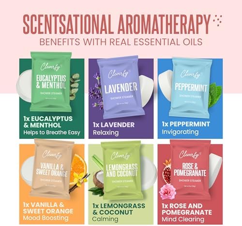 Cleverfy Shower Steamers Aromatherapy Gifts for Women and Men, 6 Tablets - Image 5