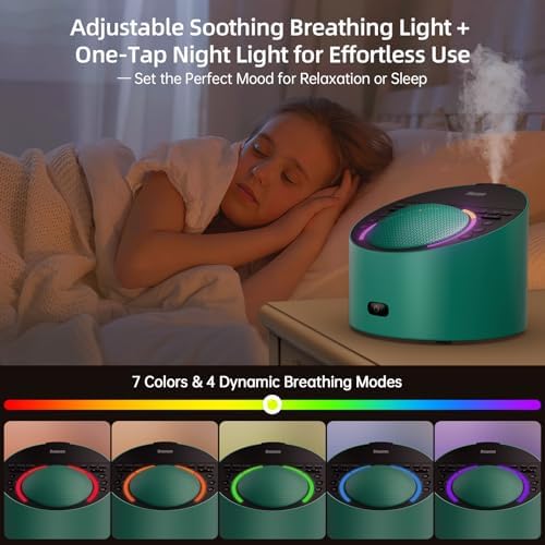 Sound Machine & Aroma Diffuser Pro 4-in-1 Sleep System, Premium Metal Shell with Schumann Resonance &Night Light, White Noise &50+ Natural Sounds -for Sleep, Focus, Relaxation -Adults Kids Baby - Image 5