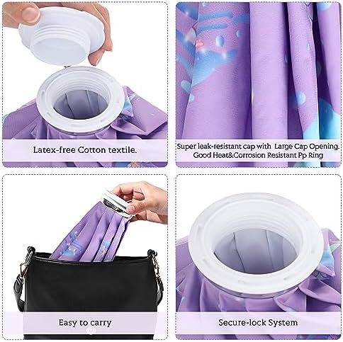 Shihanee 3 Pcs Ice Pack for Injuries, Reusable Hot Water Bag with Screw Top, Hot Cold for Sports Knee Head Leg Shoulder Back Injury, 6 Inch 9 Inch 10 Inch(Multicolor,Mermaid Style) - Image 3