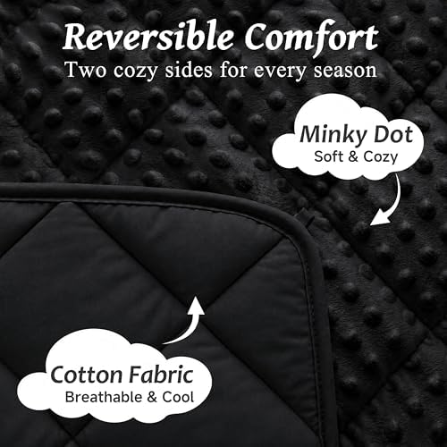 MAXTID Kids Weighted Blanket, 3 Pound Black 36"x48", Reversible, Gifts - Image 3