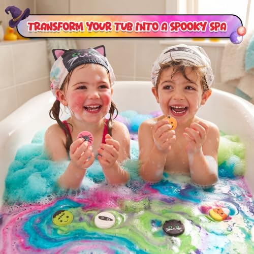 Halloween Bath Bombs, 6 Spooky Designs, Fizzing Bath Bomb Gift Set - Image 4
