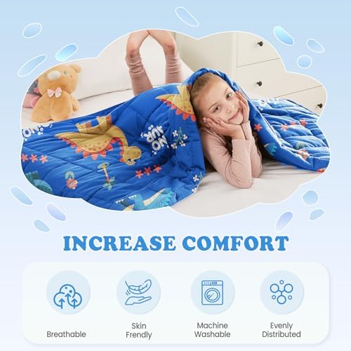 Coolsaur Weighted Blanket 7lbs Cool Small Heavy Throw Blanket Gifts 41"x60" - Image 6