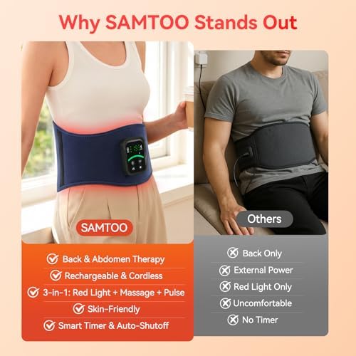 Red Light Therapy Belt for Body, Cordless Portable Infrared Waist Wrap - Image 4