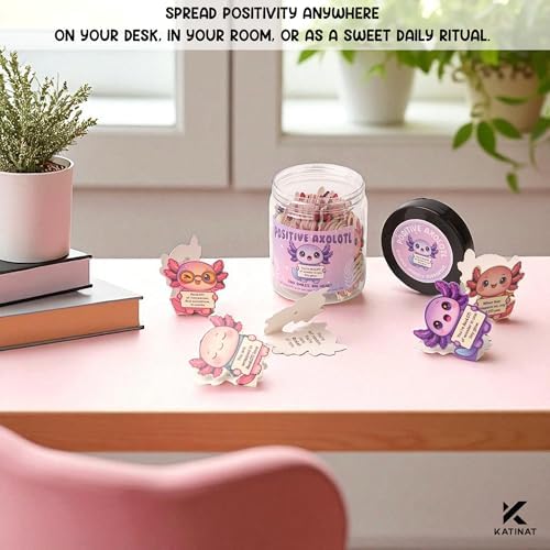 Positive Axolotl Jar – Cute Axolotl Gifts for Teens, Tweens, Daughter, Students – Back to School Gift for Kids, Granddaughter, Niece – Gifts for Teenage Girls, Tween Girls Trendy Stuff - Image 6