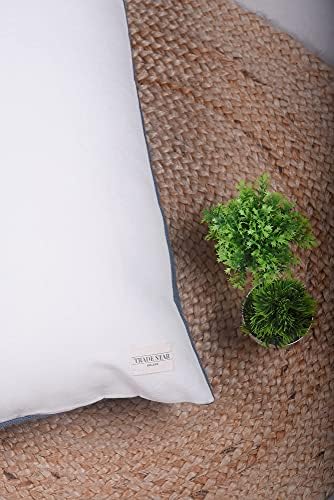 Trade Star Farmhouse Throw Pillow Case 100% Cotton Decorative Pillow Cover Modern Oblong Pillow Shams for Bed Handloomed Lumbar Back Rest Cushion Cover (Dark Grey Snow 12X24 INCHES) - Image 5