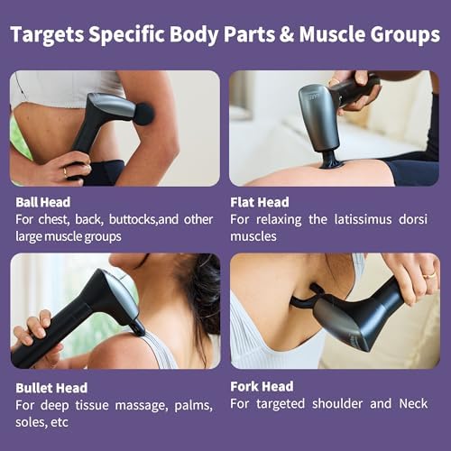 2-in-1 Detachable Muscle Massage Gun Deep Tissue with Extension Handle - Image 5
