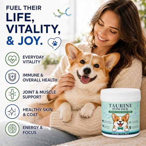 Taurine Powder for Dogs, Dog Taurine Supplement, Supports Heart Health, Vision, Skin, Coat, Boosts Energy & Daily Wellness, 200g - Image 2