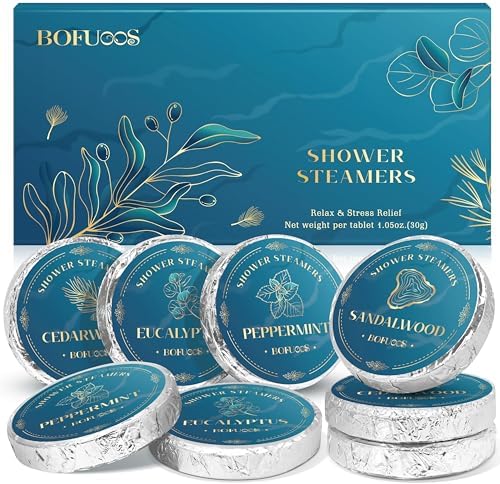 Shower Steamers for Men Daily Relaxation, Gifts for Men, Dad, Teen by BofuoosBathSpa