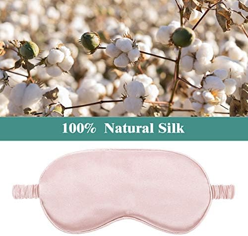4 Pcs Silk Eye Mask for Sleeping Soft Satin Sleep Mask with Ear Plugs with Adjustable Strap Sleep Shading for Women Men Travel Nap Relaxation(Light Colors) - Image 5