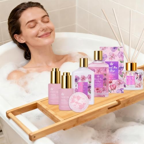 35 Pcs Gift for Women, Rose Bath and Body Gift Basket, Facial Skin Care Set - Image 5