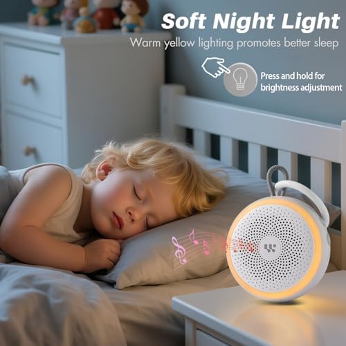 White Noise Machine - Portable Sound Machine for Baby Adult, 20 Non-looping Soothing Sound, Noise Canceling for Sleeping, Sound Therapy for Office Home, Travel, Registry Gift (White) - Image 5