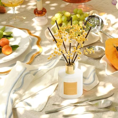 COCORRÍNA Reed Diffuser - Tuscan Orange 6.7 fl oz Reed Diffuser with Sticks, Home Bedrrom Bathroom Shelf Decor - Image 4