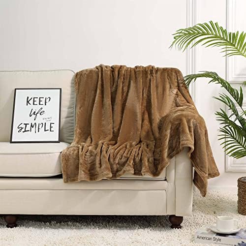 NANPIPER Fleece Blankets, Super Soft Flannel Fuzzy Blanket for Couch, Luxury Cozy Lightweight Microfiber Dog Blanket-Throw Size,Coffee Brown - Image 4