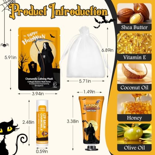 30 Pack Halloween Face Mask, Lip Balm & Hand Cream, Halloween Party Favors - Image 3