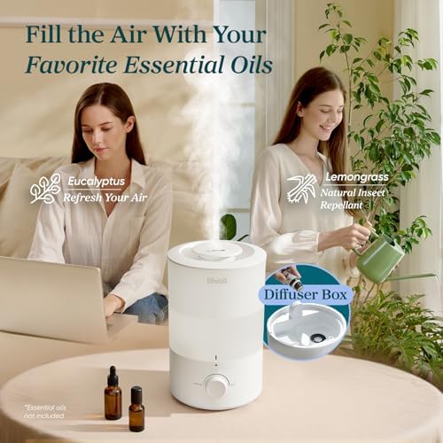 Levoit Humidifiers for Bedroom, Quiet, 3L Cool Mist, Essential Oil Diffuser - Image 4