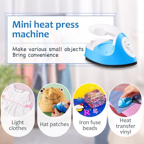 Honoson Mini Craft Iron with Charging Base Tiny,Blue - Image 5