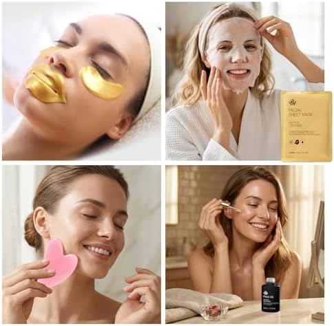 Gifts for Women, 32 Pcs Orchid Spa Basket Gift for Women,Face Skin Care Set - Image 6