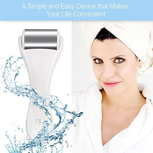 MAANGE Ice Roller for Face & Eye,Puffiness,Migraine,Pain Relief and Minor Injury,Skin Care Products Stainless Steel Face Massager Ice Roller Massager (White) - Image 6