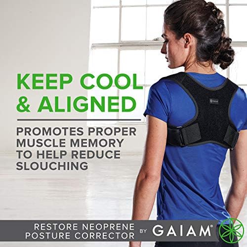 Gaiam Restore Posture Corrector for Women & Men - Back Straightener Adjustable Straps Compact Brace Support for Clavicle, Neck, Shoulder, Invisible Pain Relief - Image 3